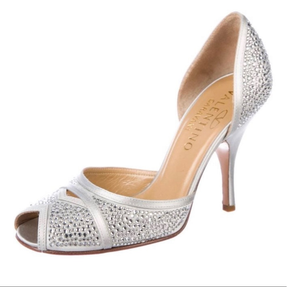 Valentino Garavani strauss peep toe pumps